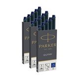 6x 1950384 Quink Dolma Kalem Için Yedek Kartuş, Uzun Kartuşlar, 6 x 5'li Paket, Mavi Mürekkep (= 30 Kartuş) - Standart
