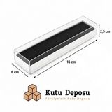 6x16x2,5 cm Asetat Kapaklı Tespih ve Takı Kutusu-Beyaz (DEMONTE) (50 ADET)