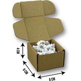 6X6X4CM Kilitli Dayanıklı E-Ticaret Karton Kargo Kutusu 25 Adet - Kraft