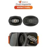 6X9 Oto Hoparlör 800W 3 Yollu Oval Araç İçi Kapı Hoparlörü Güçlü Ses Sistemi