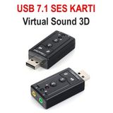 7.1 USB SES KARTI KULAKLIK+MİKROFON