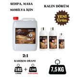 7.5 Kg Wood Epoxy Quatro Maxi/ Kalın Döküm Şeffaf Epoksi Reçine