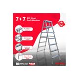 7 7 Basamaklı Çift Çıkışlı Galvanizli Profil Merdiven (Ev, Bahçe, Işyeri Için Uygun)