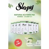 7 AL 6 ÖDE Sleepy Natural Hijyenik Ped Normal 24 Adet ve Doğal Islak Mendil 50 li
