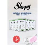 7 AL 6 ÖDE Sleepy Natural Ultra Hassas Hijyenik Ped Gece 18 Adet ve Saç Fırçası