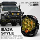 7" Baja Style Shooter Offroad Projektör Led Lamba