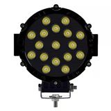 7'' Beyaz Led Siyah Yuvarlak Off Road Sis Fari Calisma Lambasi 17 Led 10-30V 51W