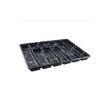 7 Bölmeli Çekmece İçi Kaşıklık Organizer – Sert Plastik Mermer Desenli Kaşık Çatal Bıçak Düzenleyici 36x31,5 cm Mutfak İçi Düzenleyici Siyah 30 x 34