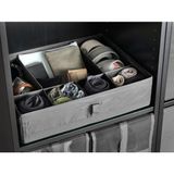 7 Bölmeli Dolap Içi Düzenleme Kutusu 44 x 34 x 11 cm Ikea Bölmeli Kutu Düzenleyici Koyu Gri Renk Dolap Içi Organizer
