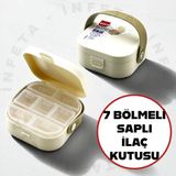 7 Bölmeli Saplı Çantalı -Taşınabilir Pratik Düzenleyici Hap Kutusu