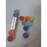 7 Chakra Meditasyon Kristal Kap Içi Mum Seti-Large