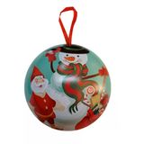 7 Cm Kardan Adam Ve Noel Baba Motifli Lüks Metal Ağaç Süsü İçine Hediye Konulabilr Top