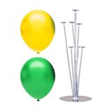 7 Çubuklu Balon Standı + 100 adet balon ( Sarı - Koyu Yeşil )