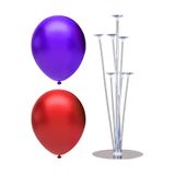7 Çubuklu Balon Standı + 40 adet balon ( Mor - Kırmızı )