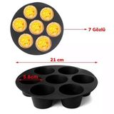 7 Gözlü Silikon Çok Amaçlı Airfryer Muffin Cupcake Kek Ve Çörek Pişirme Kalıbı (5224)