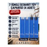 7 İğneli İstavrit Çaparisi Tüy(4 Adet) 6 Numara Kahve Renk Tüy 7 Numara Beyaz Tüy 0.25 Beden 0.20 Köstek 150 Gr Atar Kapasitesi