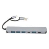 7-in-1 Type-C USB 3.0 Hub Çokaltıcı, MacBook ve PC Uyumlu Yüksek Hızlı Dönüştürücü Adaptör