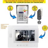 7 Inç Dokunmatik Ekran Görüntülü Diafon Sistemi (Tek Daire Içindir Şifre + Kartlı Geçiş Özelliklidir)