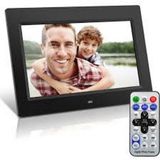 7 Inç LCD Dijital Fotoğraf Çerçevesi | Uzaktan Kumandalı, Video/müzik Oynatma, 800×600FOTOĞRAF Çerçevesi - Siyah