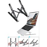 7 Kademeli Laptop Standı Matebook / Macbook / Tablet Notebook Tutucu Standlı Ayarlanabilir Altlık - Siyah - Siyah