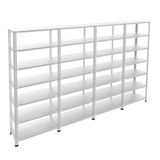 7 Katlı 4'Lü Galvaniz Çelik Raf - Depo, Arşiv, Kiler, Dosya, Market Rafı 43X75 Cm 100 Cm 1.50 Mm