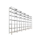 7 Katlı 5 Li Bitişik Çelik Galvaniz Arşiv Depo Kiler Rafı DX51 Kalite - 31x75x150