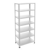7 Katlı Galvaniz Çelik Raf - Depo, Arşiv, Kiler, Dosya, Market Rafı 43X75 Cm 150 Cm 1.00 Mm