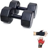 7 kg Dambıl x 2 Adet = 14 kg + Body Eldiveni - Siyah
