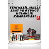 7 Kordonlu Akıllı Saat Kulaklığı Bluetooth Bağlantılı Android İos Uyumlu