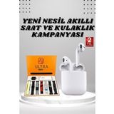 7 Kordonlu Akıllı Saat Ve 2.Nesil Kulaklık Yüksek Ses Kaliteli Uzun Pil Ömrü