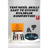 7 Kordonlu Akıllı Saat Ve Oyuncu Kulaklığı ANC Özelliği Kulak İçi Mikrofonlu Sesli Görüşme