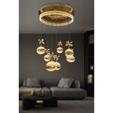 7 Li Eliza Top Modern Sarkıt LED Avize - 2 - Gold