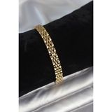 7 Mm Kalınlıkta Gold Renkli Erkek Bileklik (316L Çelik)