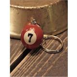 7 no Orjinal Büyük Boy Bilardo Topu Anahtarlık Ø 4 cm Çapında Yeşil Renk Emsalsiz Hobi Tarz Hediye