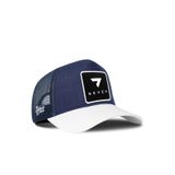 7 Numara Logolu Cordura Beyaz-Lacivert Trucker Şapka
