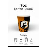 7 Oz (200 Ml) Karton Bardak, 100 Adet, Çay, Kahve ve Meşrubat, Kokusuz, Sızdırmaz