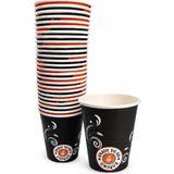 7 Oz Karton Bardak 1000 Adet Renkli Desenli ve Gıda Temasına Uygun