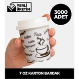 7 Oz Karton Bardak 3.000 Adet Çok Renkli