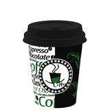 7 Oz Karton Bardak Yeşil Otomat Çay Kağıt Bardak Kapaklı 180 ml - 100'lü (Siyah)