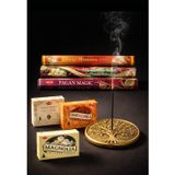 7 Parça Hediyelik Tütsü Seti –Tütsülük + 3’lü Tütsü Çeşidi + 3’lü Koni Tütsü (Gold Hayat Ağacı)