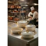 7 Parça Leon Granit Tencere Ve Tava Seti 20 Cm 2.5L 24 Cm 4.5L 26 Cm Basık 3L 26 Cm Tava