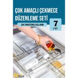 7 Parça Modüler Çok Amaçlı Makyaj ve Takı Organizeri Çekmece Içi Düzenleyici