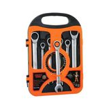 7 Pcs Cırcır Kombine Anahtar Seti 8-10-12-13-14-17-19MMPLASTİK Taşıma Çantalı (5250)