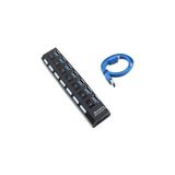7 Port USB 3.0 Çoklayıcı On Off Anahtarlı - Siyah