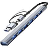 7 Port USB 3.0 Hub 7in1 USB 3.0 Hub Çoklayıcı Pc Bilgisayar Uyumlu Veri Aktarımı Mouse Klavye Bağlan
