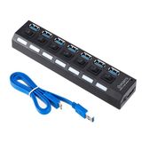 7 PORT Very Speed Hızlı USB 3.0 Çoğaltıcı Çoklayıcı Hub Switch SİYAH