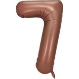 7 Rakam Karamel Folyo Balon 34 inç 76-82 cm