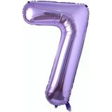 7 Rakam Mor Folyo Balon 40 İnç 100 Cm