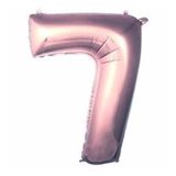 7 RAKAM ROSE GOLD FOLYO BALON 40 İNC 100 CM