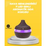 7 Renk LED Işıklı Ultrasonik Aroma Difüzör 300 ml ali39HTCtdUCZZZ4562AHŞAP